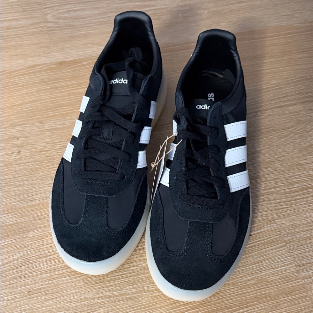 NEW Adidas Barreda Decode Men's Black Sneakers with White Stripes